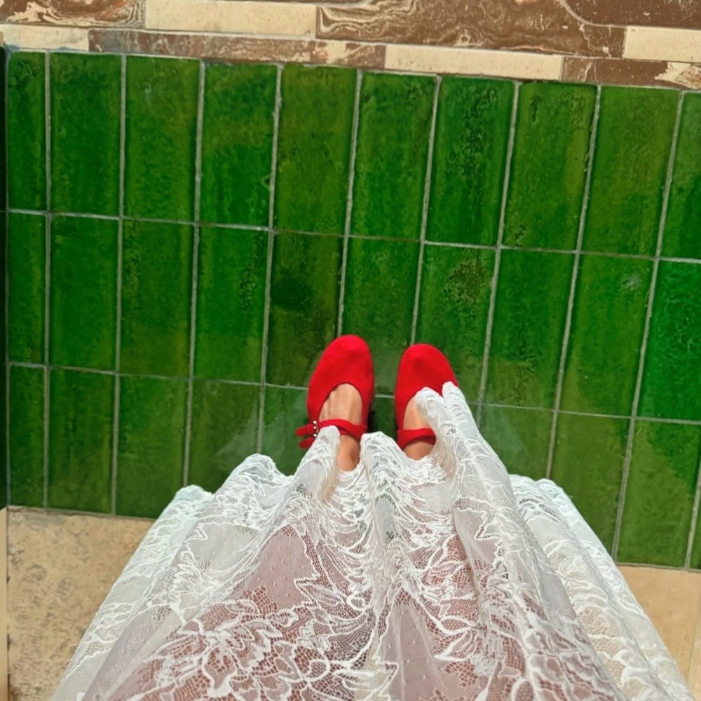Red Women’s Mary Jane Flats - Classic Style
